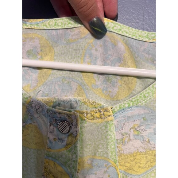 Vintage Montgomery Ward Tank House Dress/Mumu With Snap Buttons & Pockets Size S - Picture 8 of 12